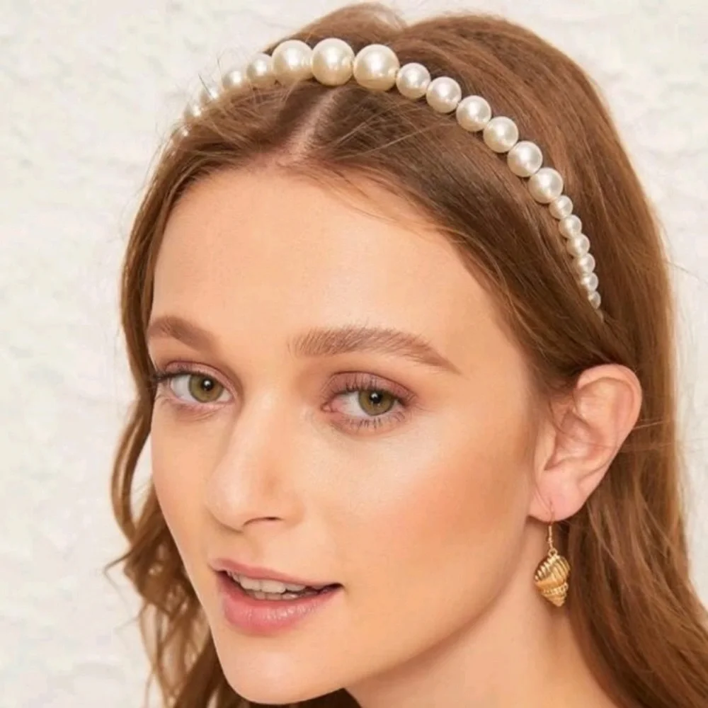 Elegant faux pearl headband‎
